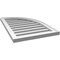 Ekena Millwork Quarter Round Top Right Surface Mount PVC Gable Vent w/ 2"W x 2"P Brickmould Sill Frame, 20"W x 30"H GVPQR20X3003SF - alternate 2